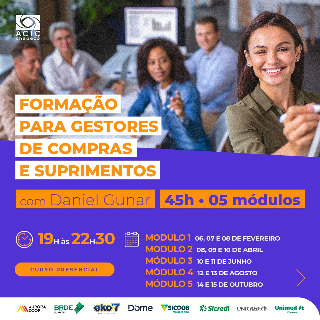 ACIC promoverá cursos para atender necessidades de desenvolvimento das